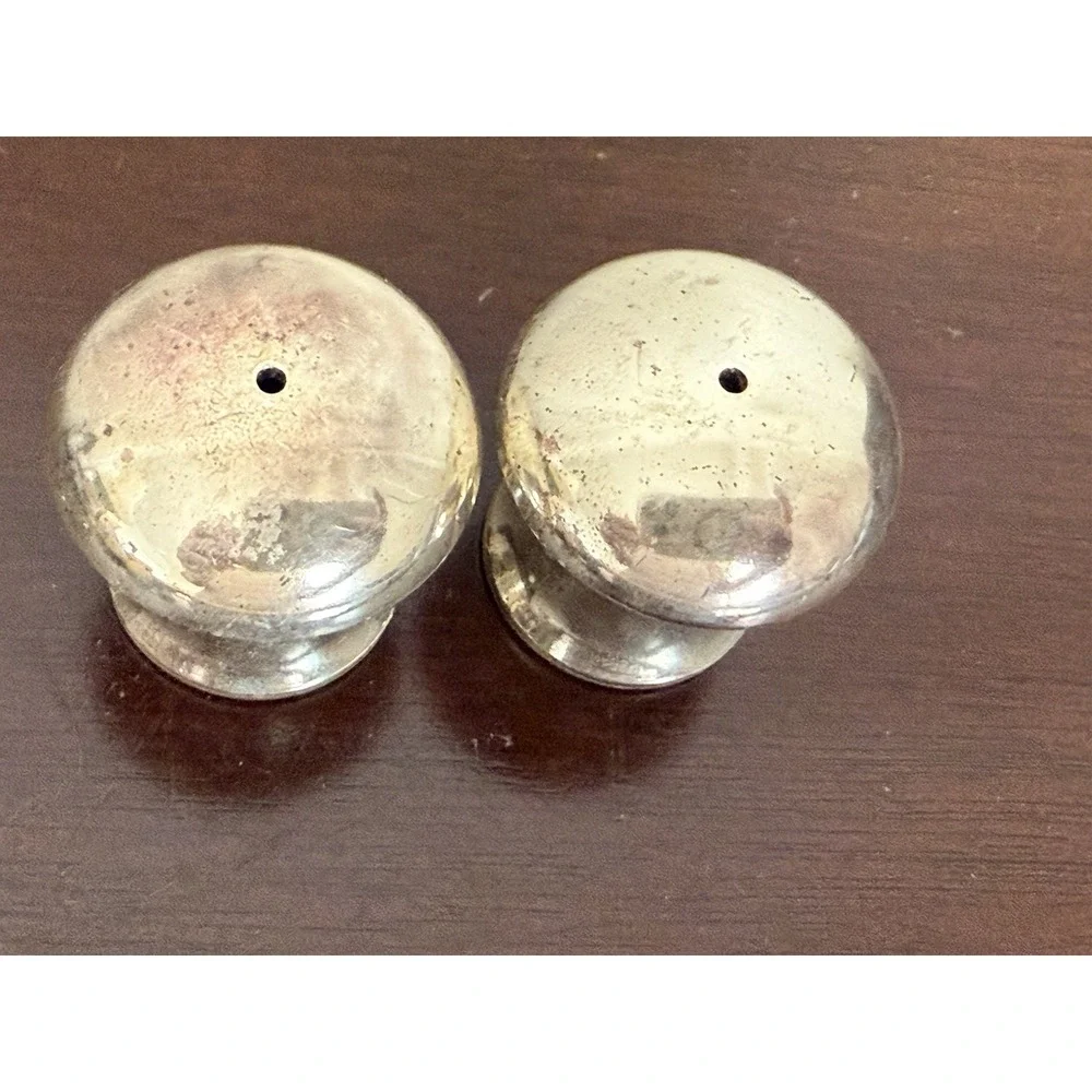Vintage Mini Silver Toned Mushroom Salt and Pepper Shakers Original Japan